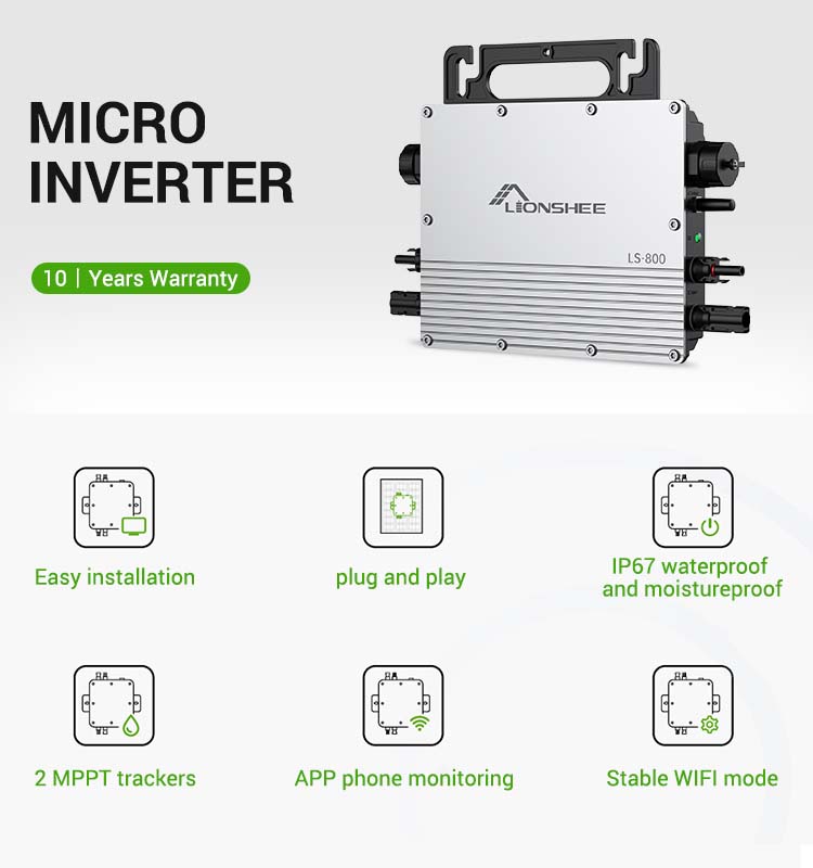 Mikroinwerter LIONSHEE 800W do balkonowego układu słonecznego